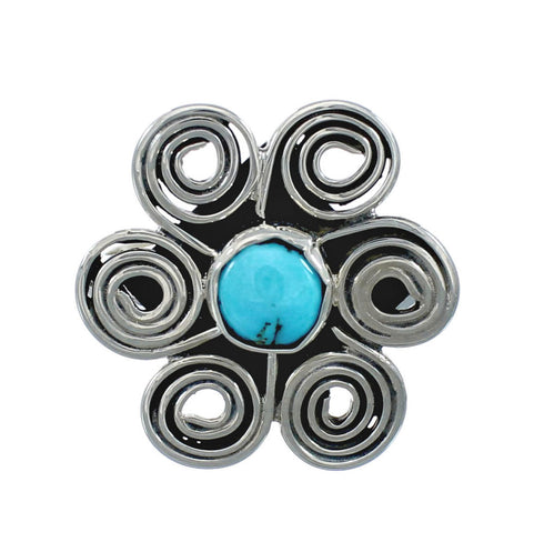 Native American Turquoise Sterling Silver Ring Size 7 JX130771
